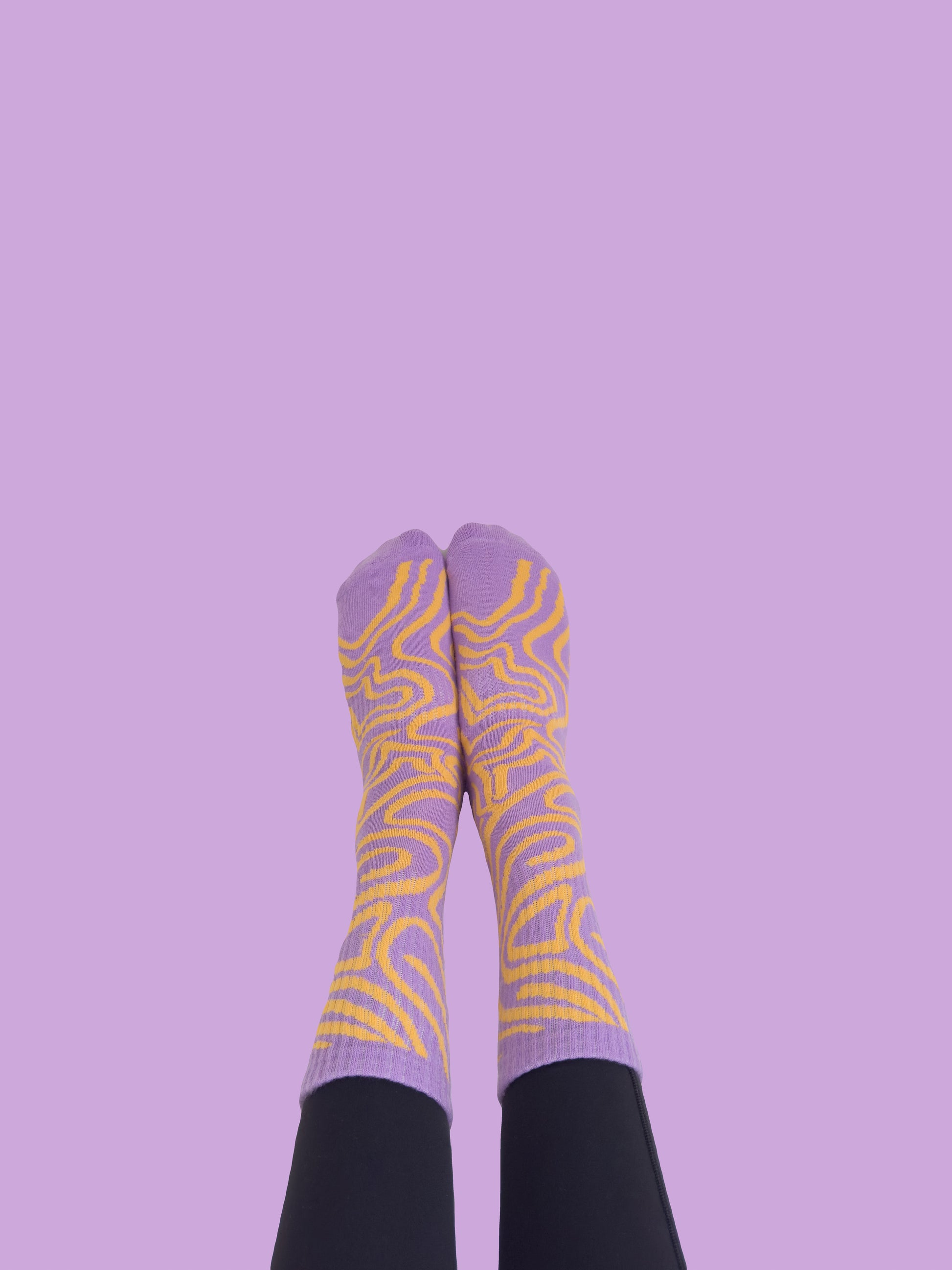 Close-up of non-slip grip on Flow Peppy Pilates socks