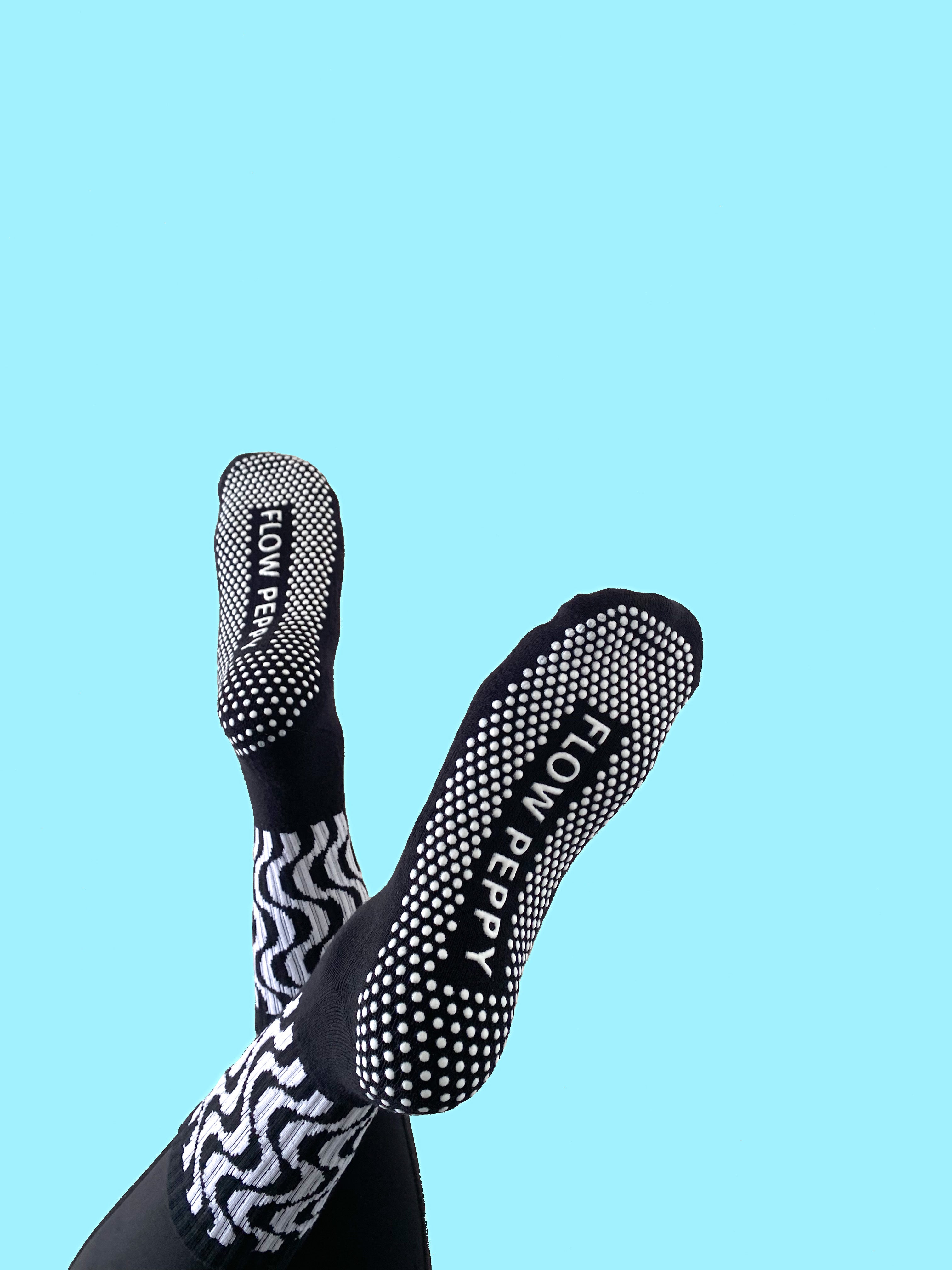 Shop Flow Peppy Pilates grip socks — premium non-slip Pilates socks from an Australian owned brand. Trusted by Pilates studios across Australia & New Zealand. 