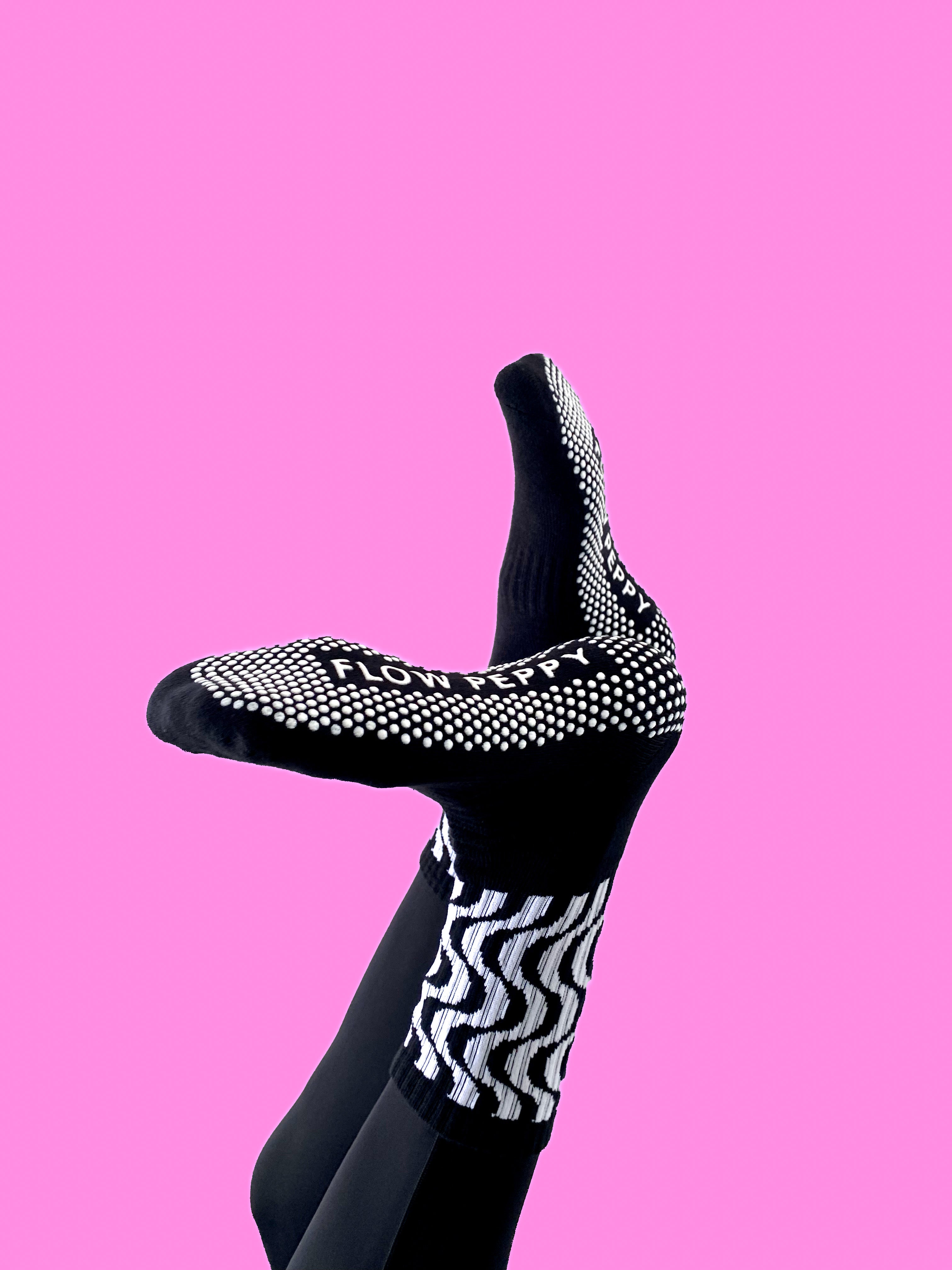 Shop Flow Peppy Pilates grip socks — premium non-slip Pilates socks from an Australian owned brand. Trusted by Pilates studios across Australia & New Zealand. 