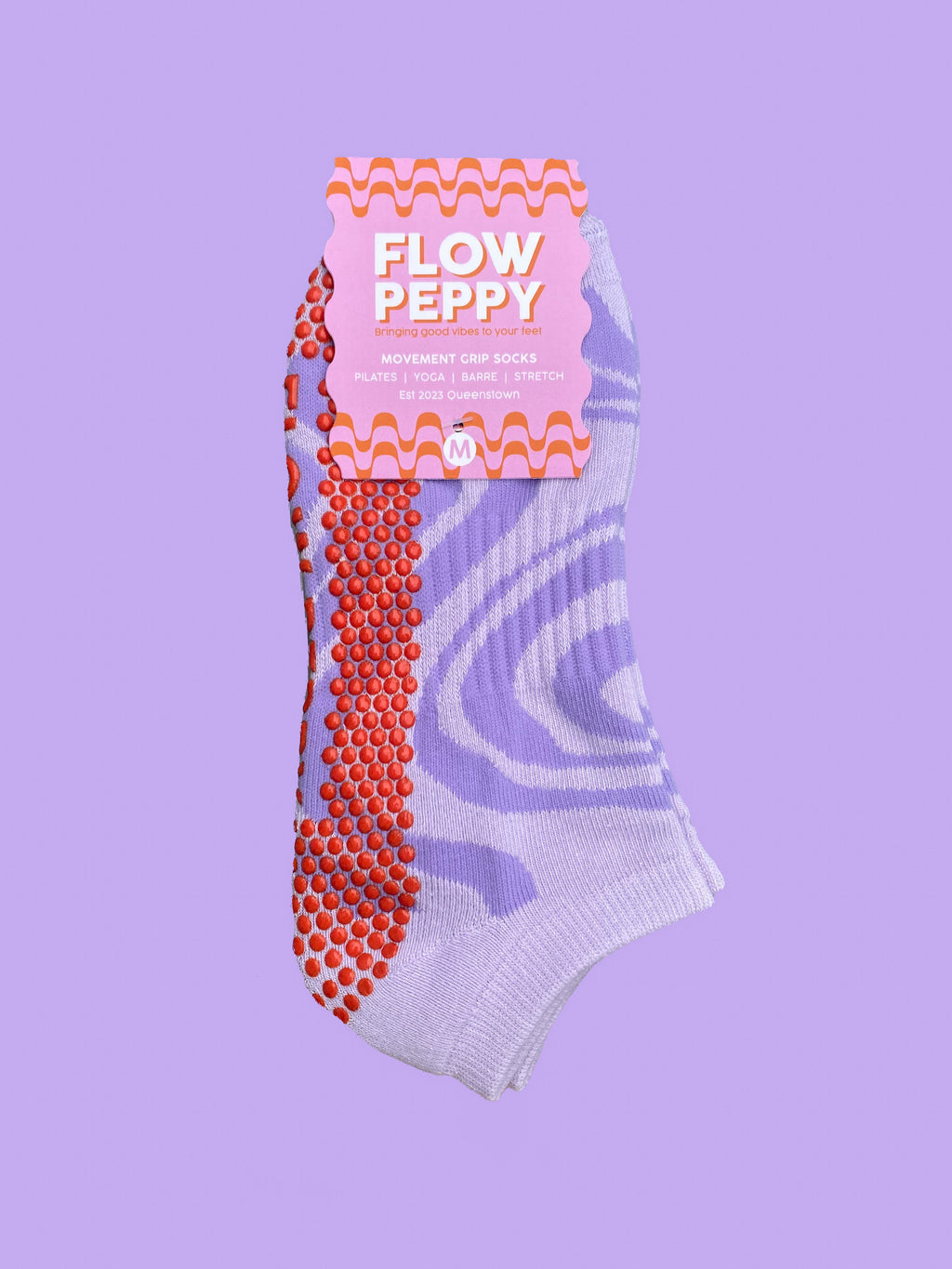 Shop Flow Peppy Pilates grip socks — premium non-slip Pilates socks from an Australian owned brand. Trusted by Pilates studios across Australia & New Zealand. 