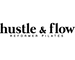Logo for 'hustle & flow' reformer pilates on a white background